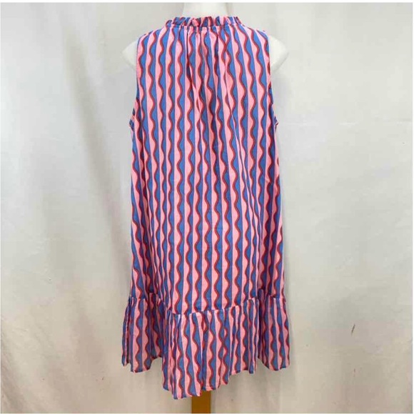 Oliphant Wavy Sleeveless Drop Waist Tunic Dress - Picture 2 of 3